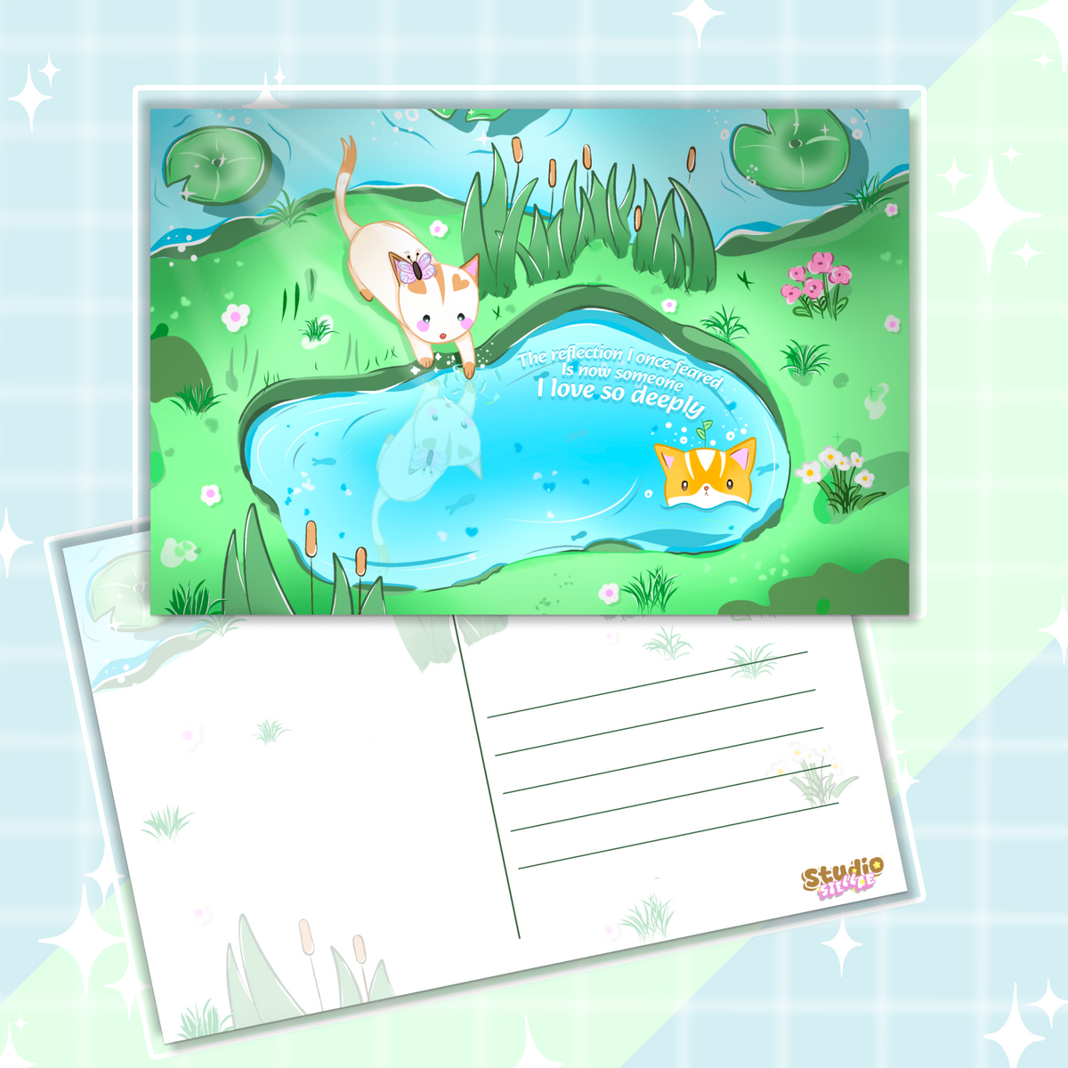 Pond Kitties Postcard