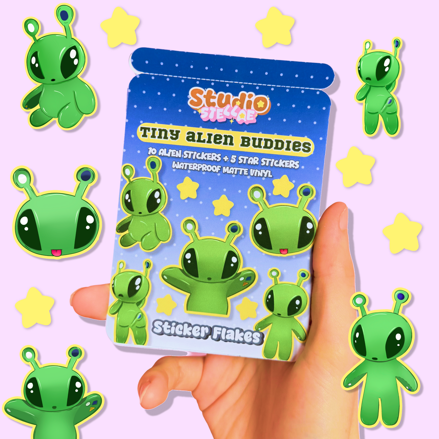 Tiny Alien Buddies Sticker Flakes Pack
