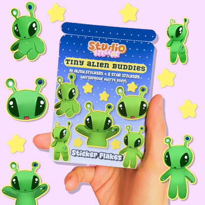 Tiny Alien Buddies Sticker Flakes Pack