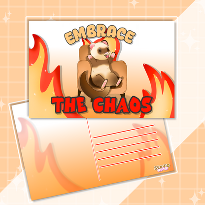 Chaotic Ferret Postcard