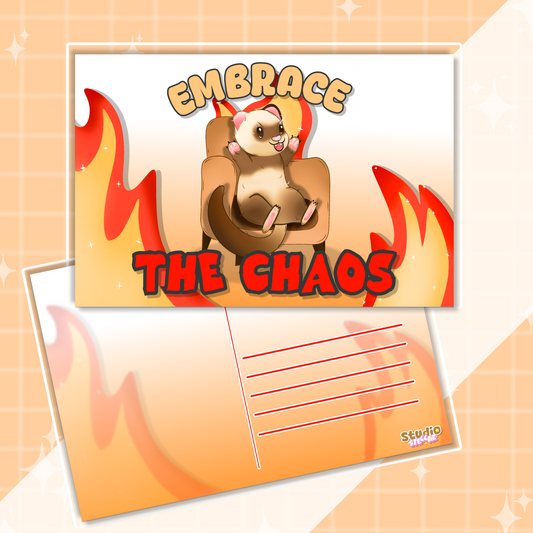 Chaotic Ferret Postcard