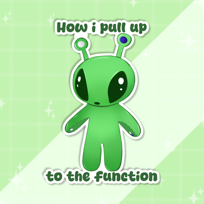 Socially Awkward Alien Sticker