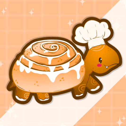 Cinnamon Roll Turtle Sticker