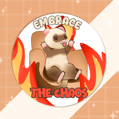 Chaotic Ferret Sticker