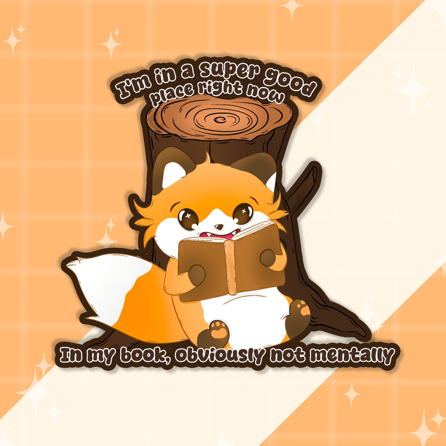 Bookish Fox Sticker