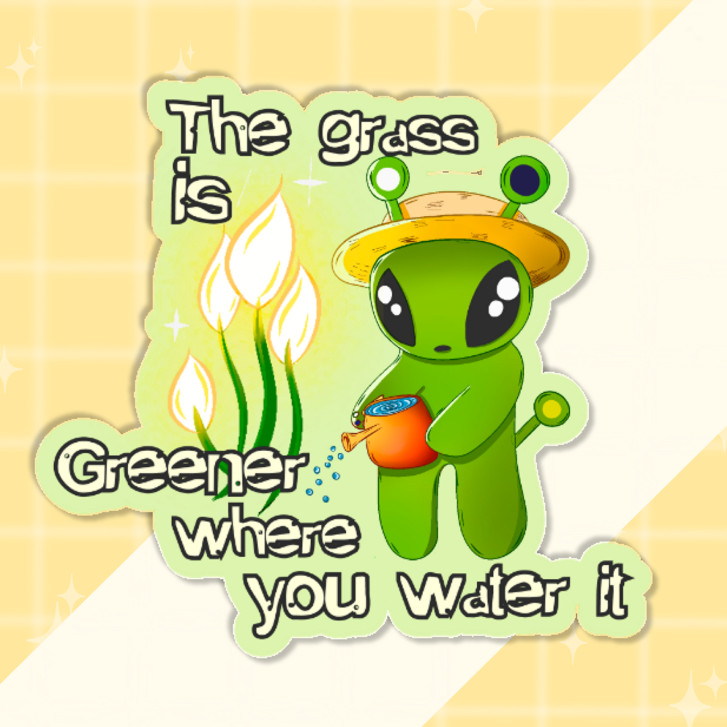 Alien Farmer Sticker