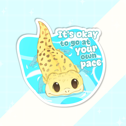 Self Care Gecko Sticker