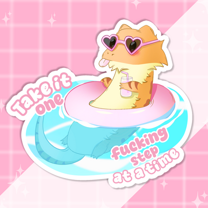 Chill Bearded Dragon Sticker