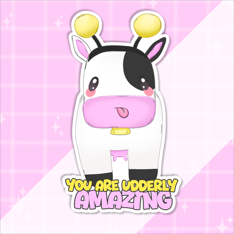 Kawaii Bumblebee Cow Sticker