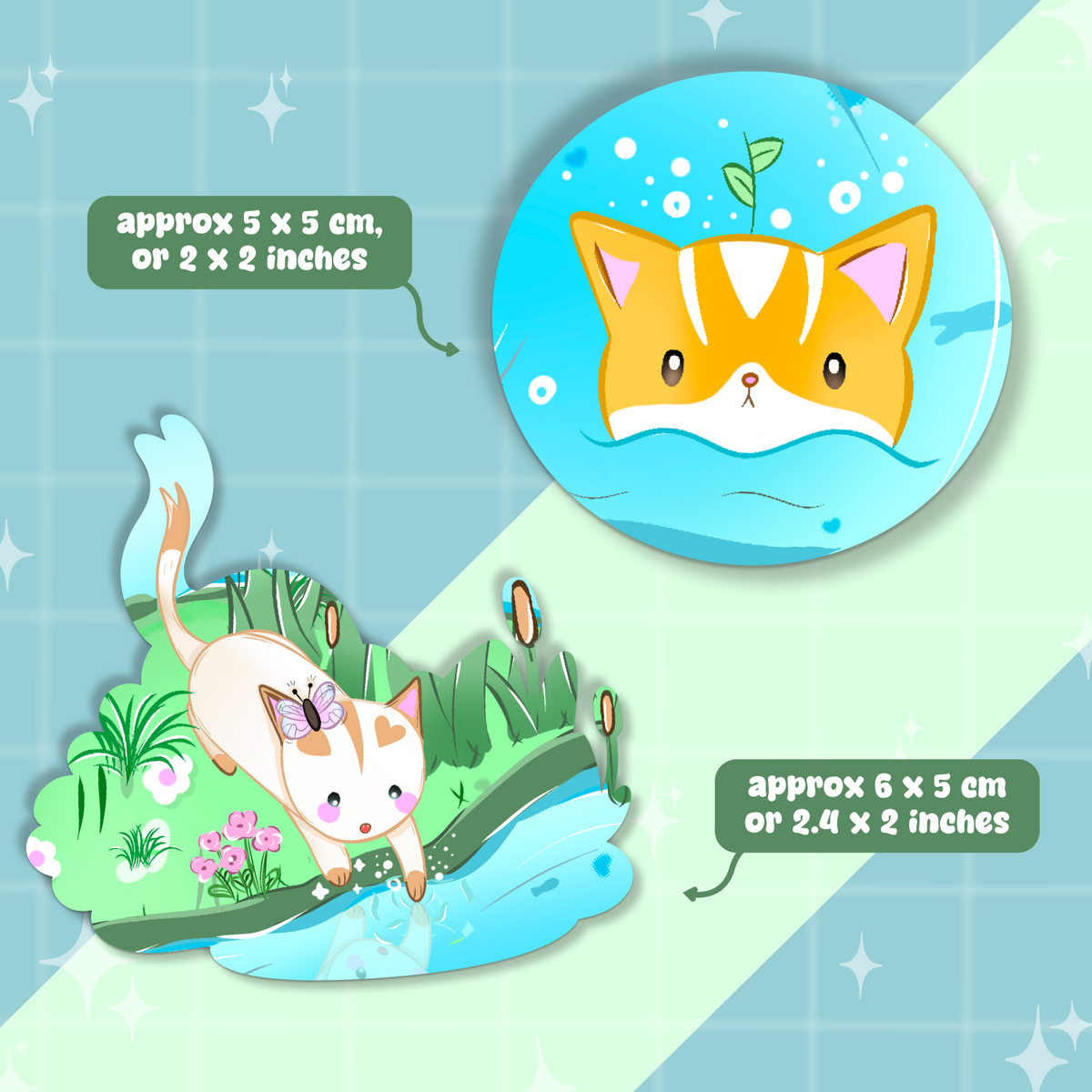 Pond Kitties Vinyl Stickers