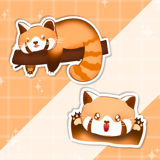 Red Panda Sticker Set
