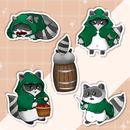 Rogue Raccoon Sticker Set