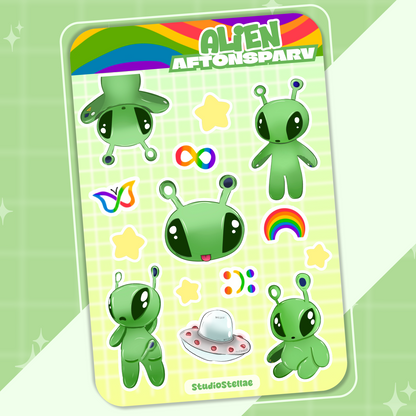 Neurodivergent Alien Sticker Sheet
