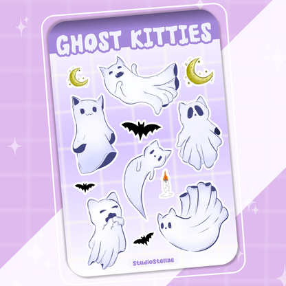 Ghost Kitties Sticker Sheet