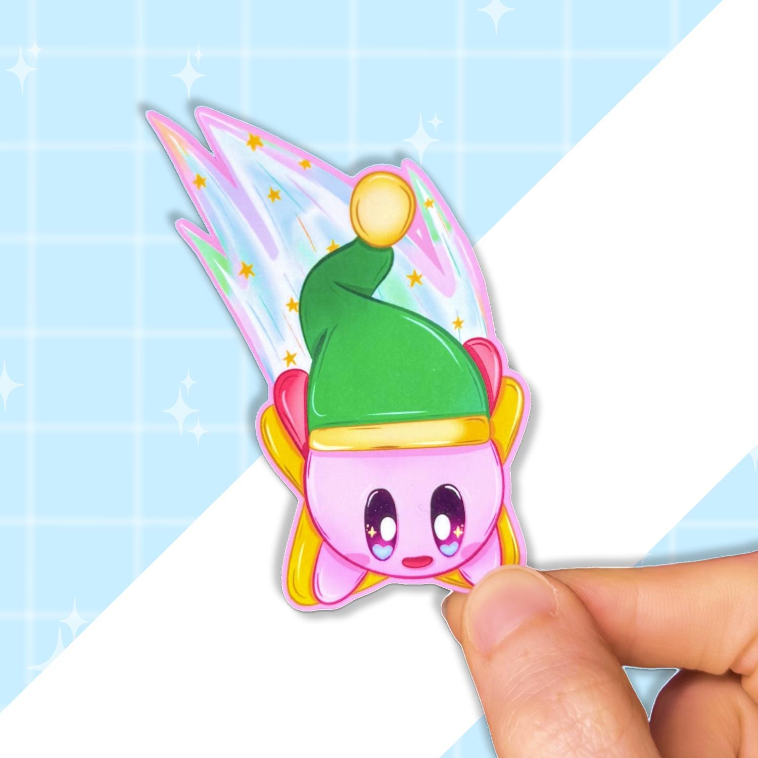 Colorful Poyo Stickers | Matte Waterproof Vinyl | Pink Blob Kirb Gaming Sticker Set