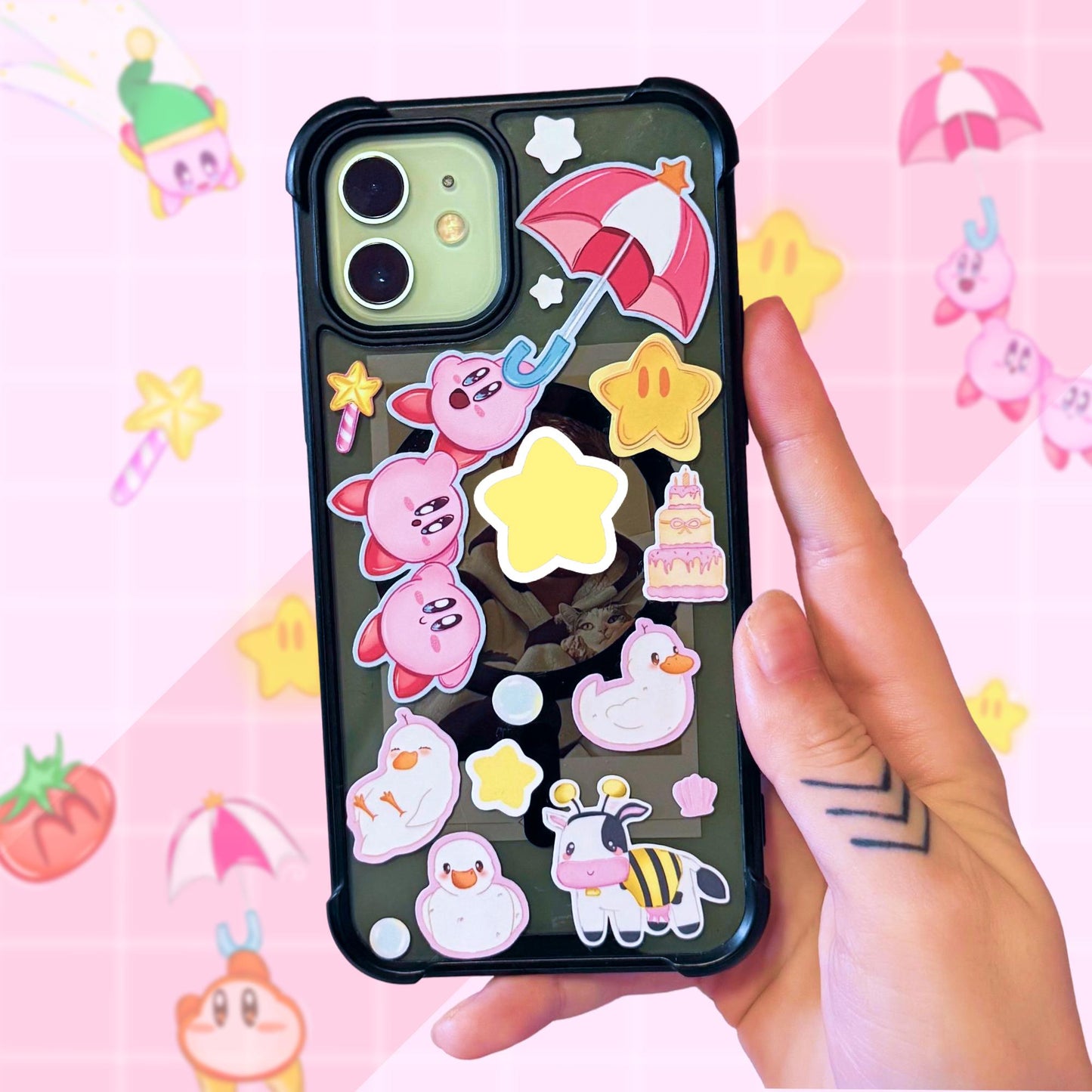 Colorful Dreamscape Sticker Sheet | Waterproof Matte Vinyl | Pink Blob Poyo