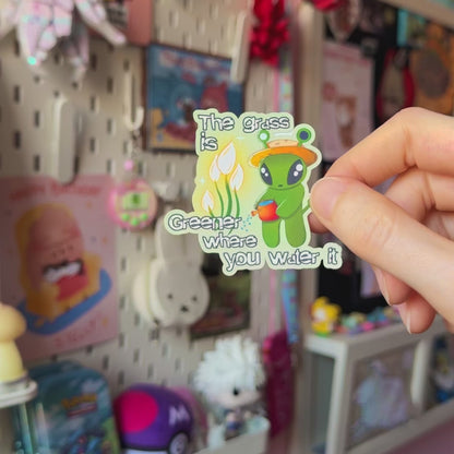 Alien Farmer Sticker